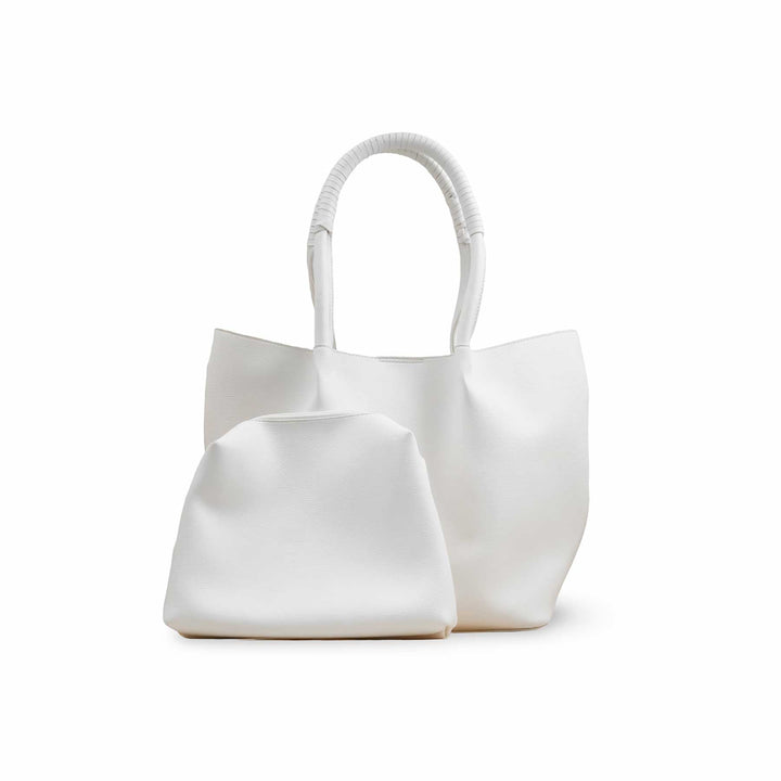 White Casual Shoulder Bag For Ladies P55811