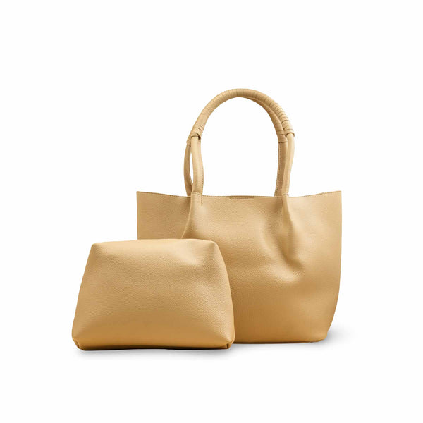 Beige Casual Shoulder Bag For Ladies P55811