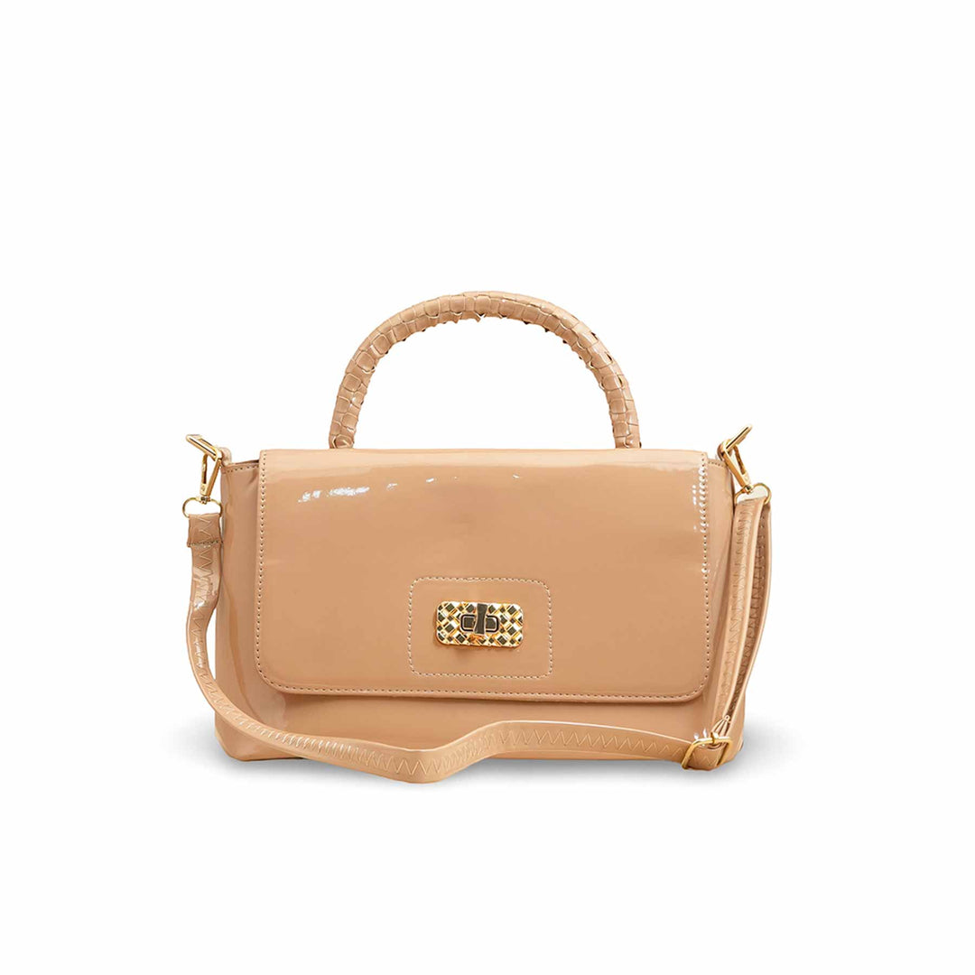 Beige Women Formal Shoulder Bag P55812