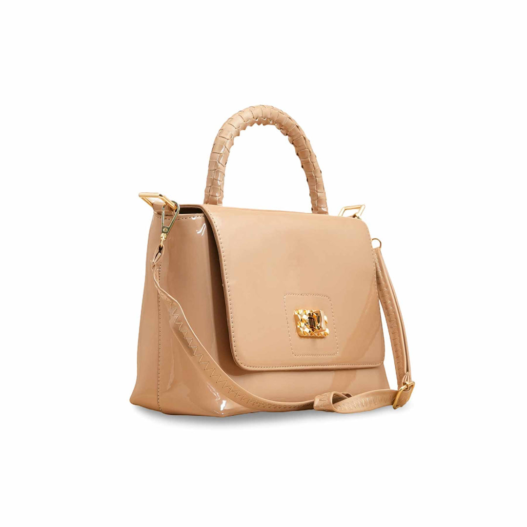 Beige Women Formal Shoulder Bag P55812