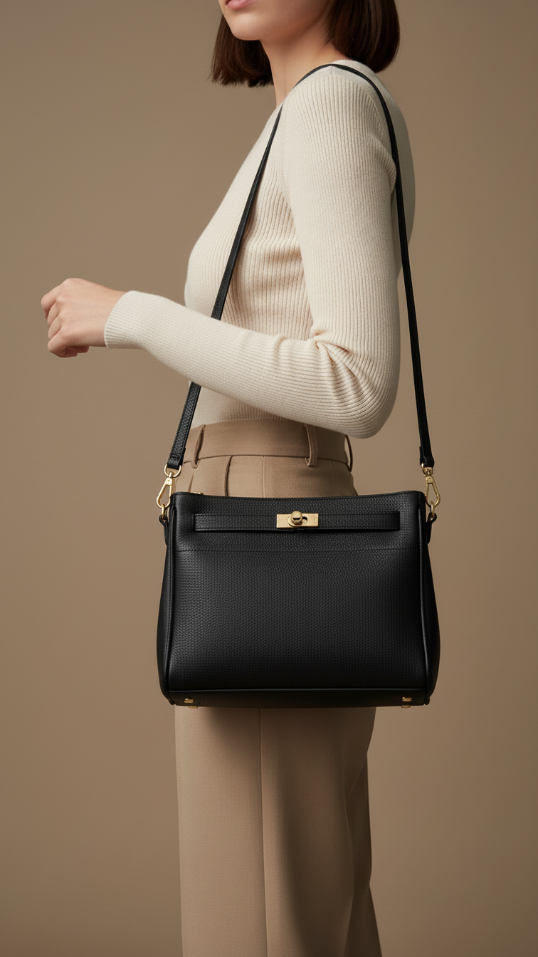 Black Women Formal Shoulder Bag P55814