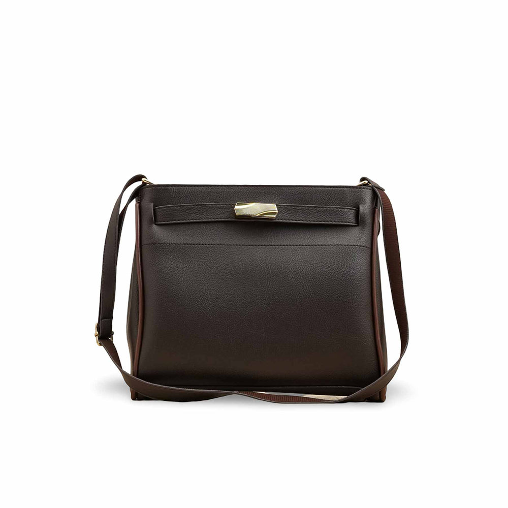 Coffee Women Formal Shoulder Bag P55814