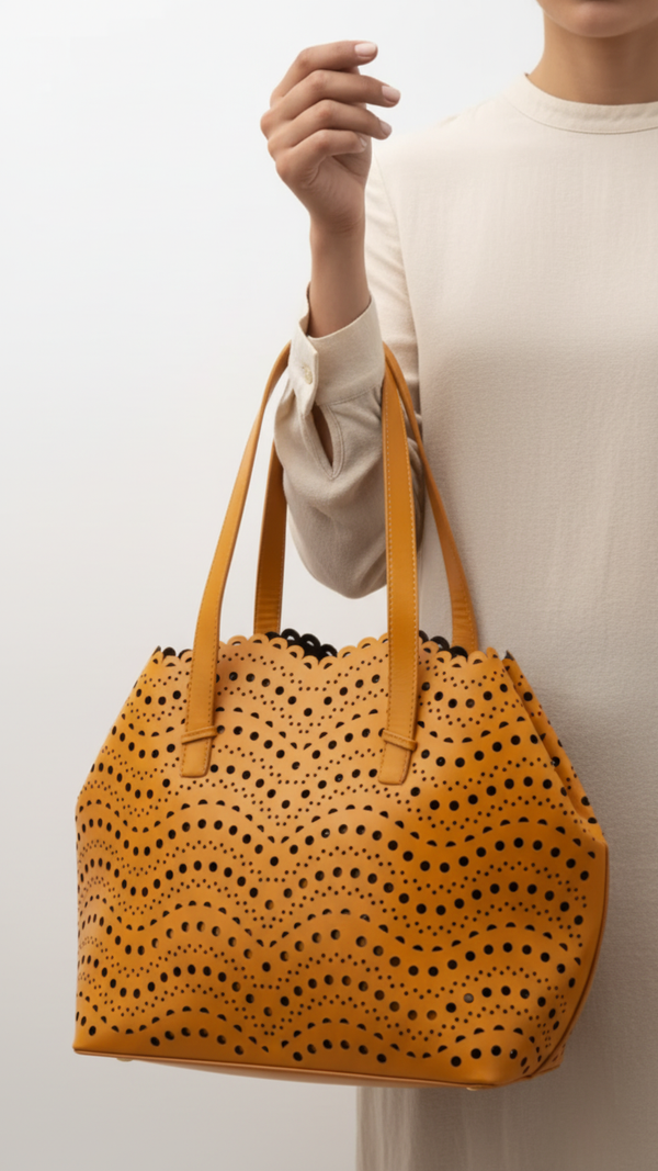 Mustard Formal Hand Bag For Women P55816