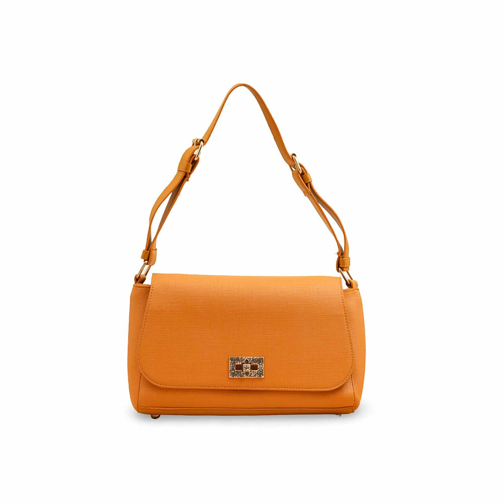 Yellow Casual Shoulder Bag For Women P55817