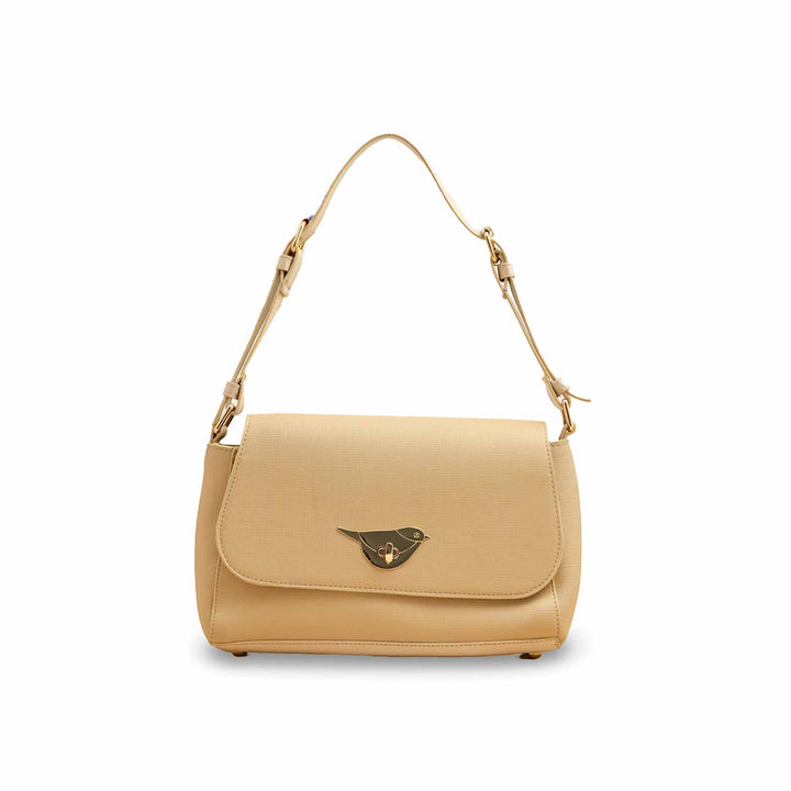 Beige Casual Shoulder Bag For Women P55817