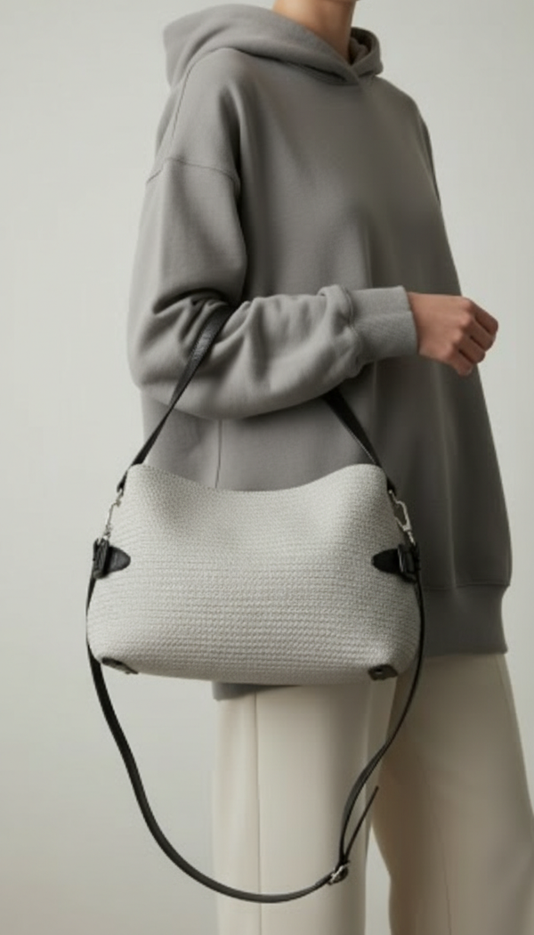 Grey Casual Shoulder Bag For Women P55818