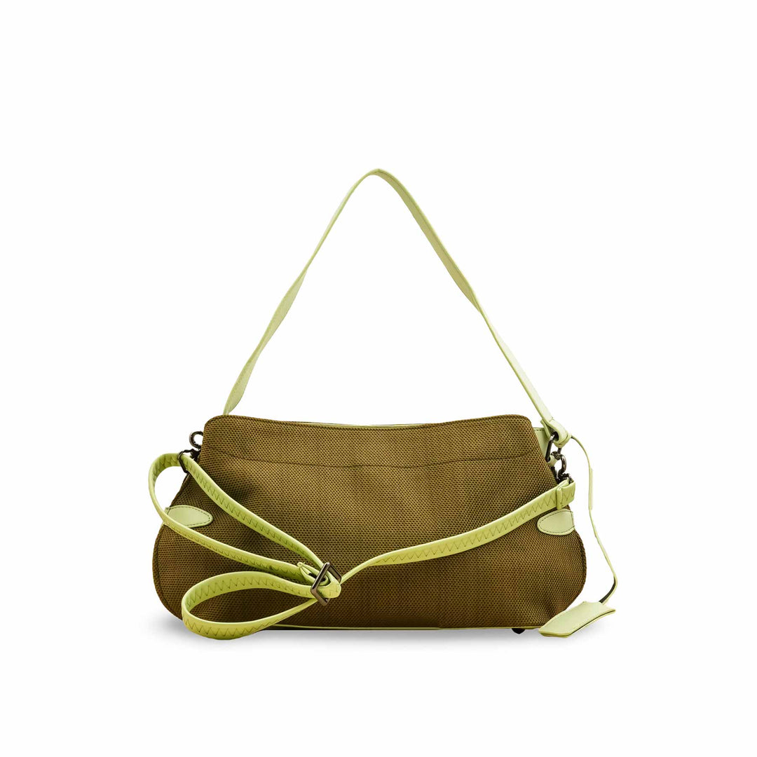 Green Casual Shoulder Bag For Ladies P55818