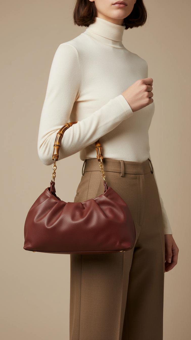Maroon Women Formal Hand Bag P55819