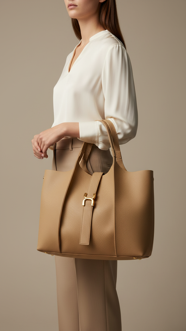 Beige Casual Shoulder Bag For Women P55820