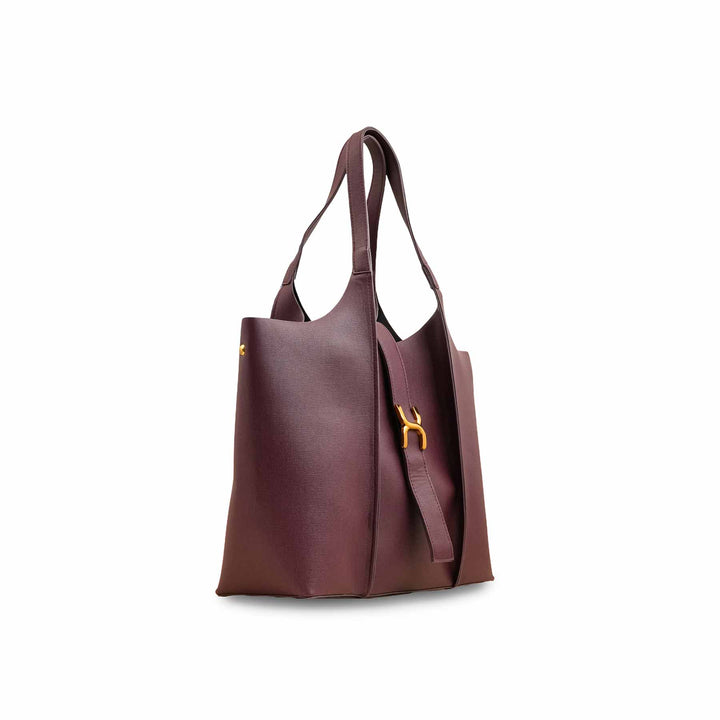 Maroon Casual Shoulder Bag For Women P55820