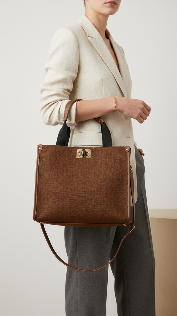 Brown Casual Hand Bag For Ladies P55821