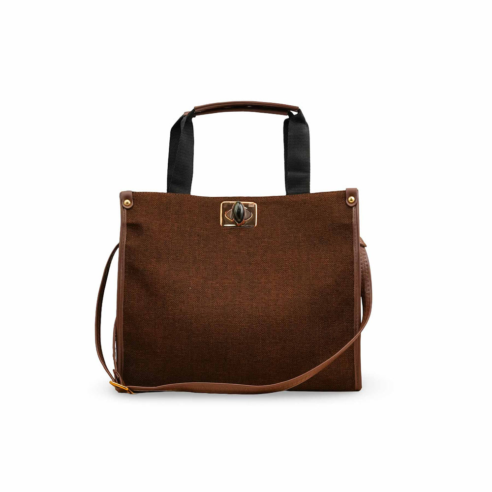 Brown Casual Hand Bag For Ladies P55821