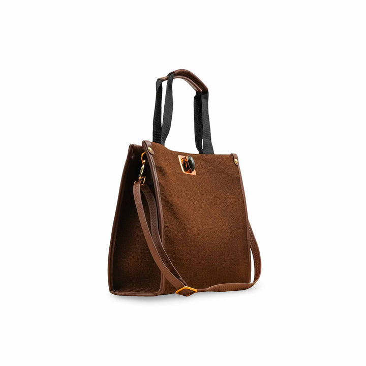 Brown Casual Hand Bag For Ladies P55821