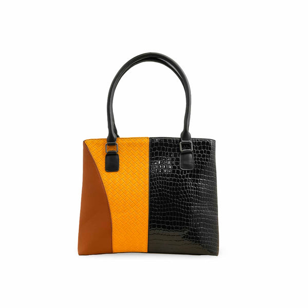 Mustard Formal Hand Bag For Ladies P55824