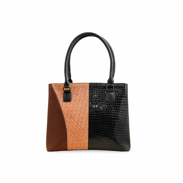 Beige Formal Hand Bag For Ladies P55824