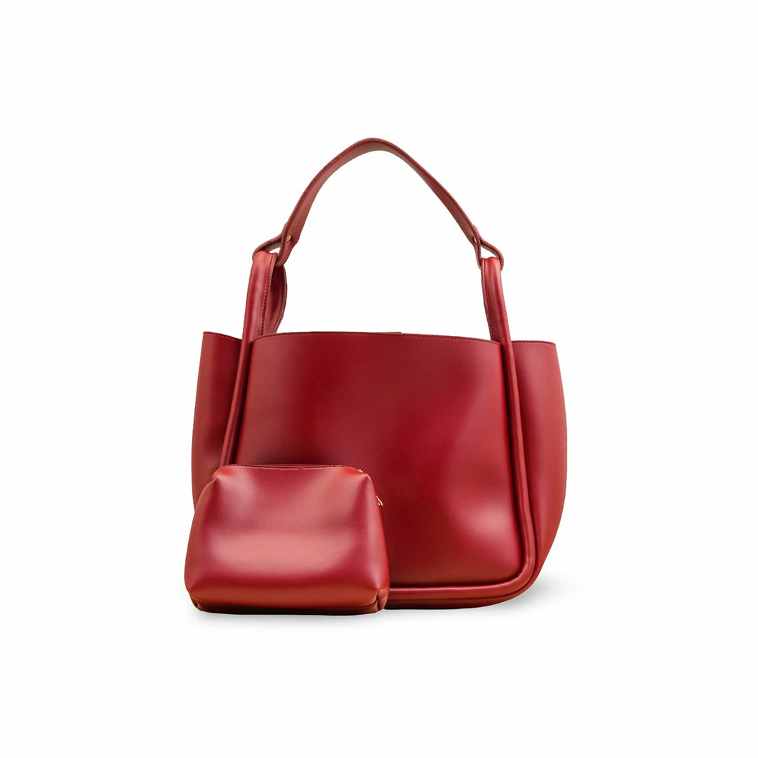 Maroon Casual Hand Bag For Women P55825