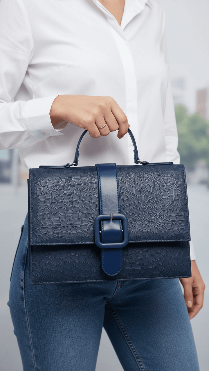 Blue Casual Shoulder Bag For Women P55826