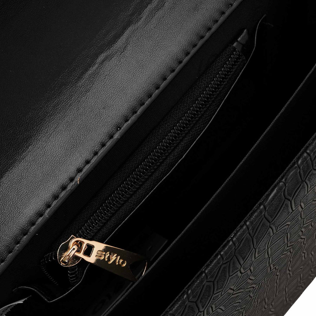 Black Casual Shoulder Bag For Women P55826