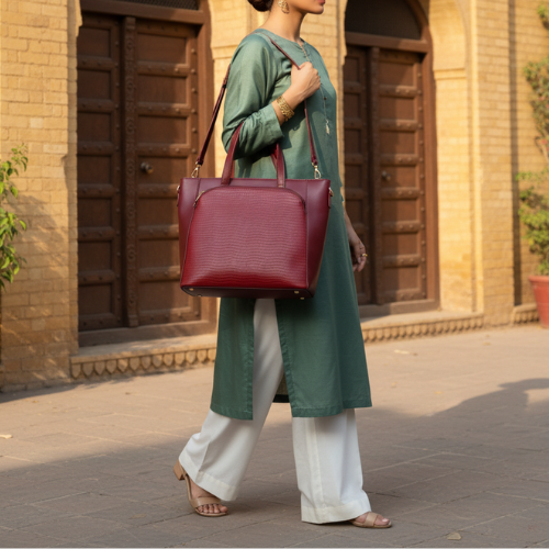 Maroon Shoulder Bag For Women P55829