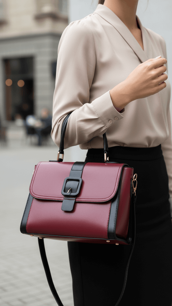 Maroon Casual Hand Bag For Women P55832