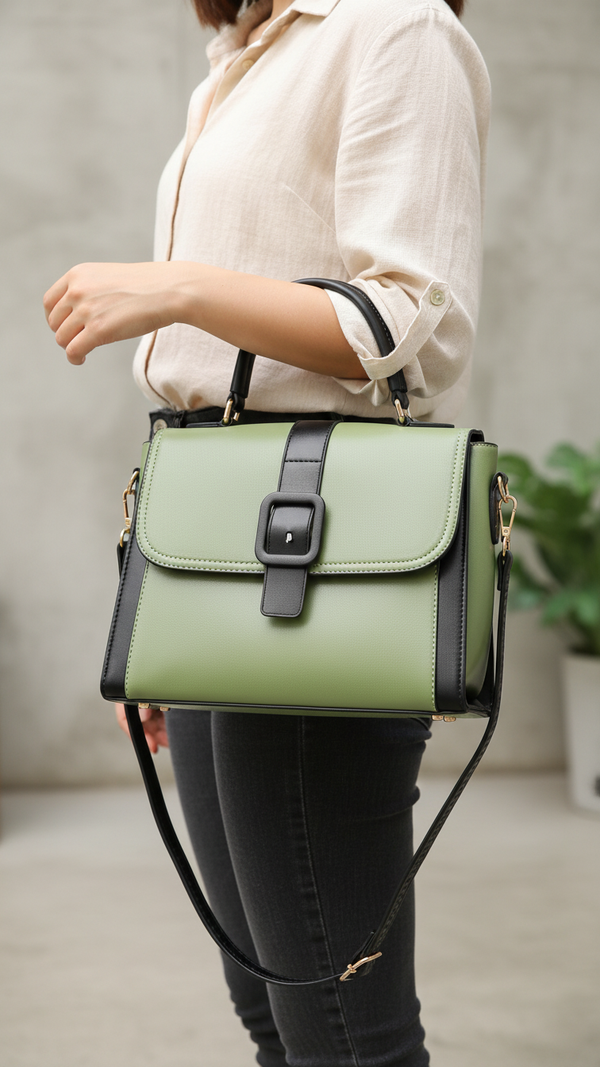 Green Casual Hand Bag For Women P55832