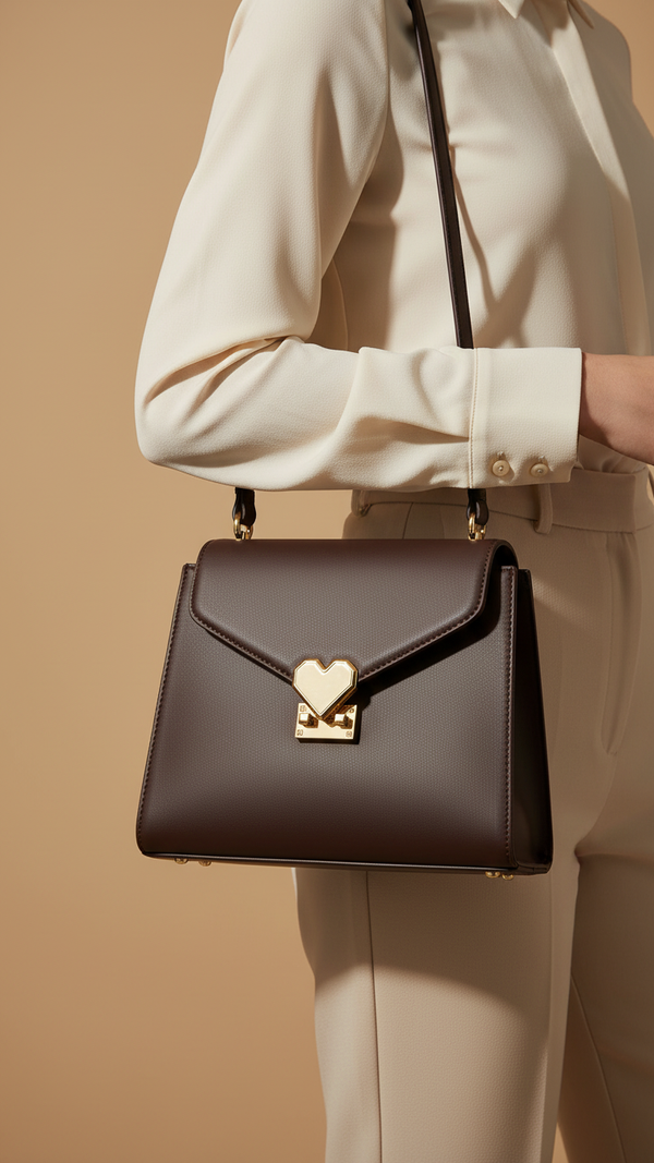 Brown Formal Shoulder Bag For Ladies P55840