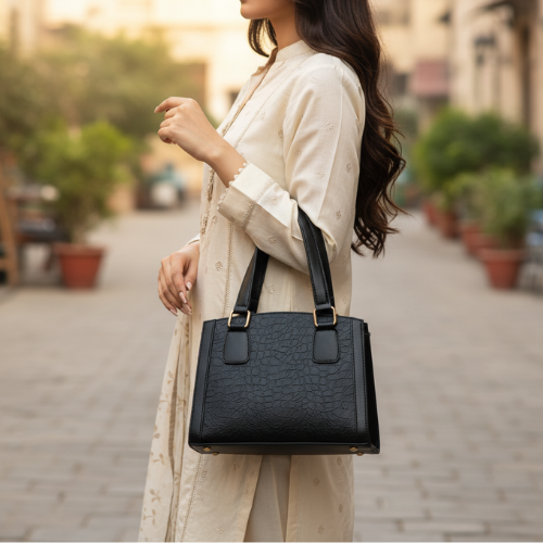 Black Casual Hand Bag For Women P55841