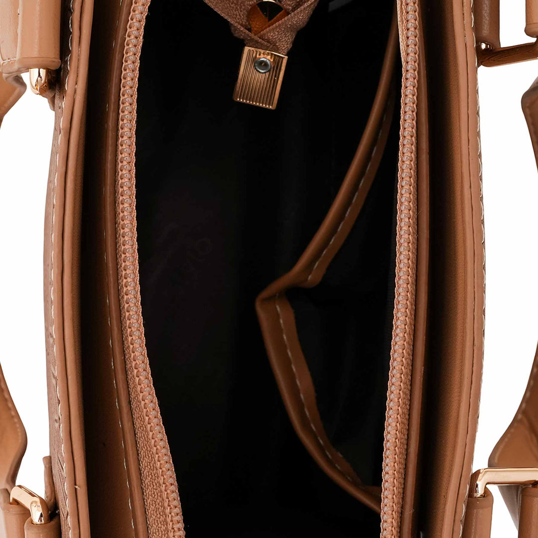 Brown Casual Hand Bag For Ladies P55841