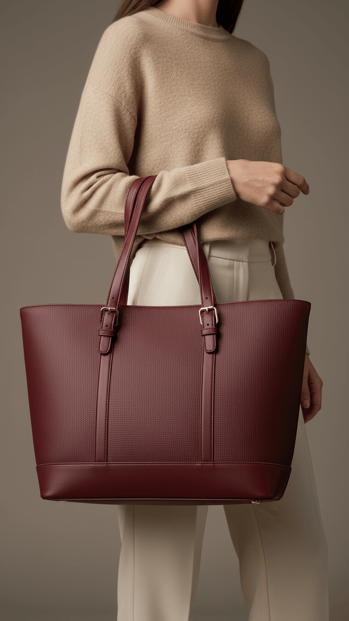 Maroon Formal Shoulder Bag For Ladies P55842