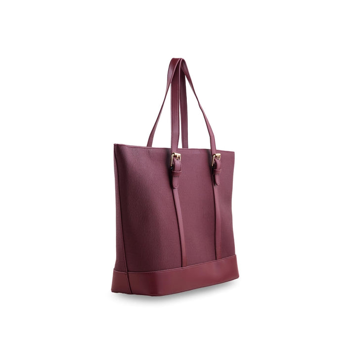 Maroon Formal Shoulder Bag For Ladies P55842