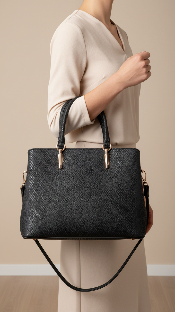Black Formal Hand Bag For Women P55844