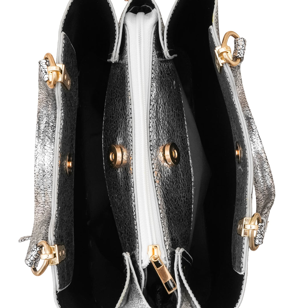 Silver Hand Bag For Women P55845