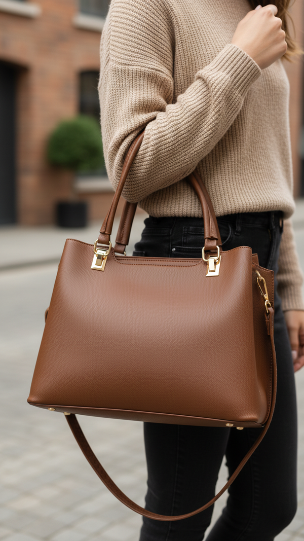 Brown Formal Hand Bag For Women P55847