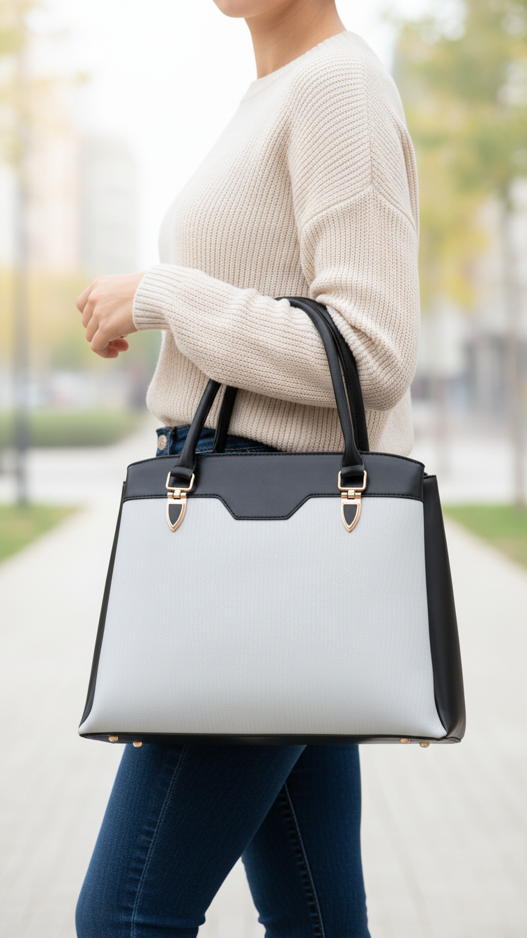Grey Casual Hand Bag For Women P55853