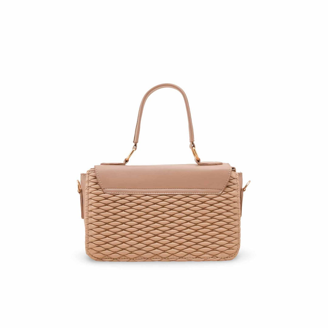 Beige Formal Shoulder Bag For Women P55856