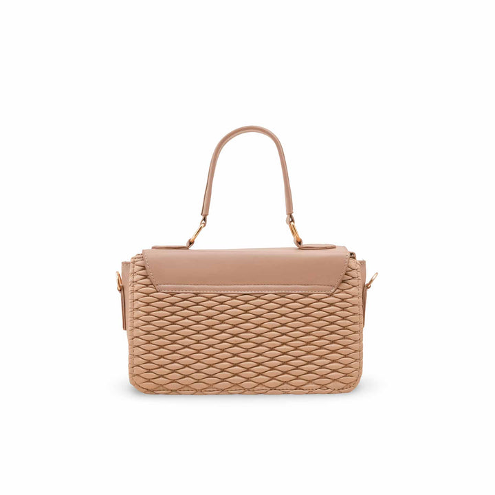 Beige Formal Shoulder Bag For Women P55856