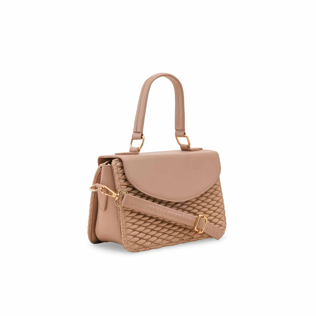 Beige Formal Shoulder Bag For Women P55856