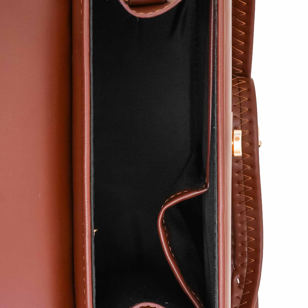 Brown Formal Shoulder Bag For Ladies P55857