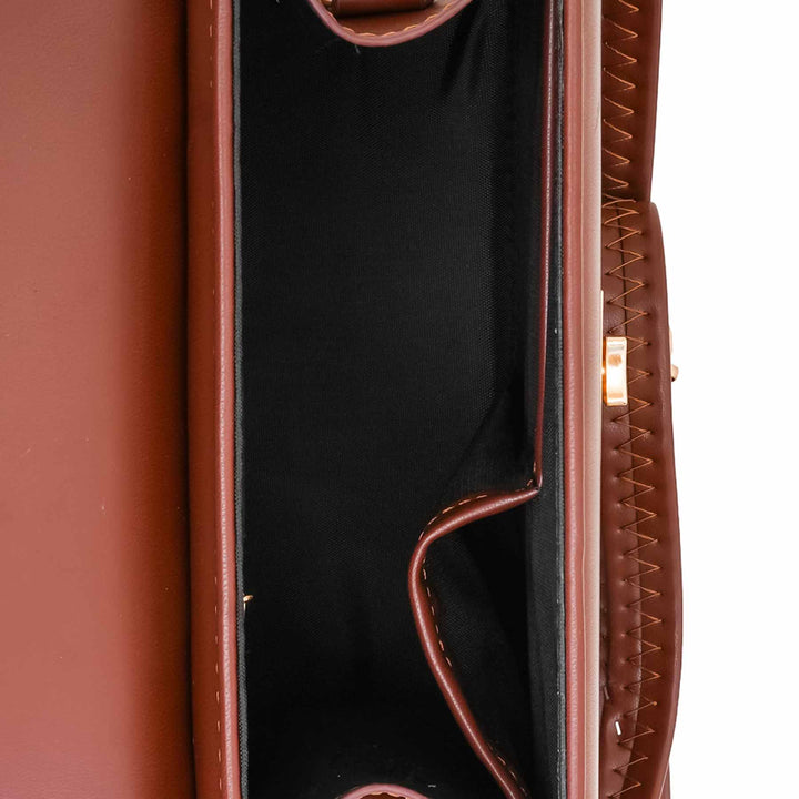 Brown Formal Shoulder Bag For Ladies P55857