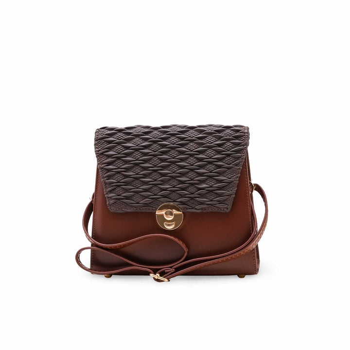 Brown Formal Shoulder Bag For Ladies P55857