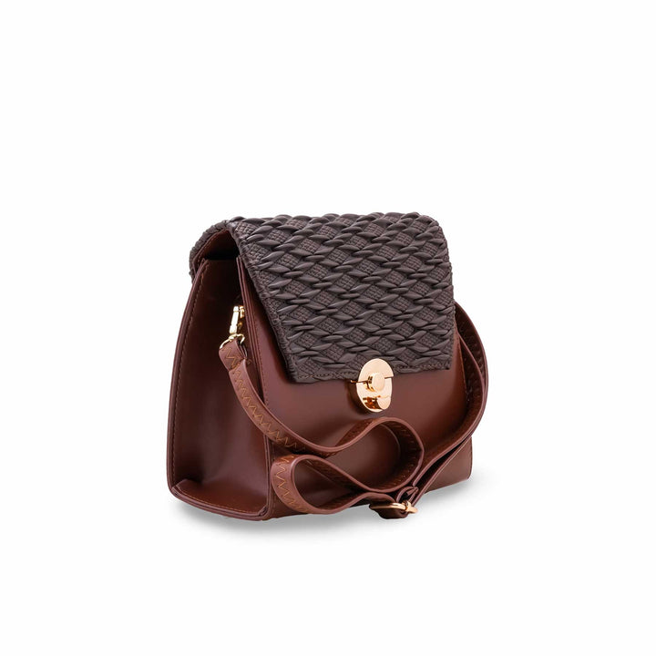 Brown Formal Shoulder Bag For Ladies P55857