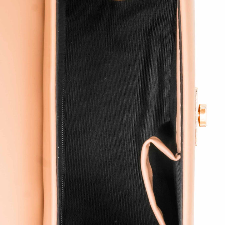 Beige Formal Shoulder Bag For Ladies P55857