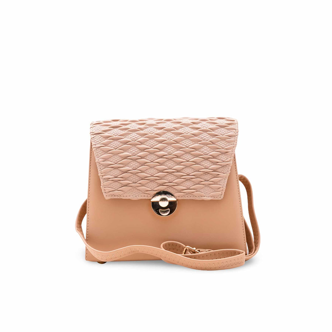 Beige Formal Shoulder Bag For Ladies P55857
