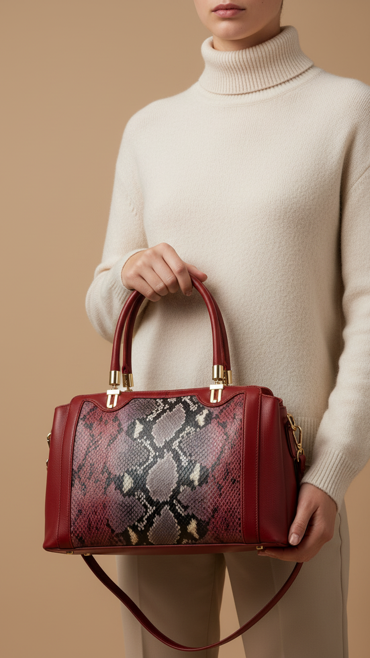 Red Formal Hand Bag For Ladies P55858