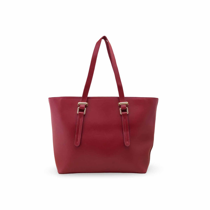 Maroon Formal Shoulder Bag For Women P55859