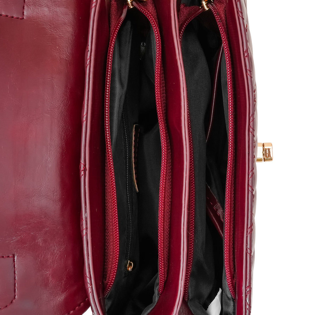 Maroon Formal Hand Bag For Women P55865