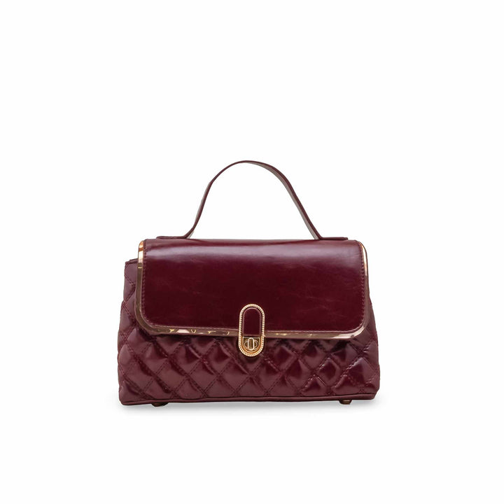 Maroon Formal Hand Bag For Women P55865