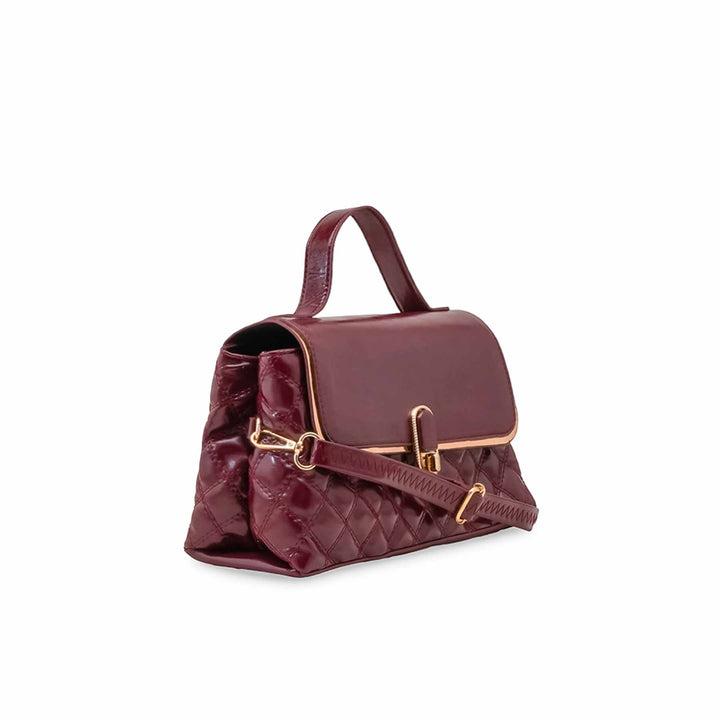 Maroon Formal Hand Bag For Women P55865
