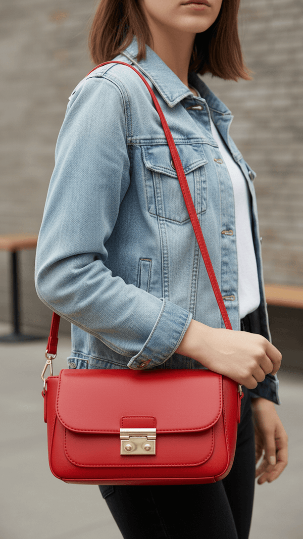 Red Casual Shoulder Bag For Women P55866