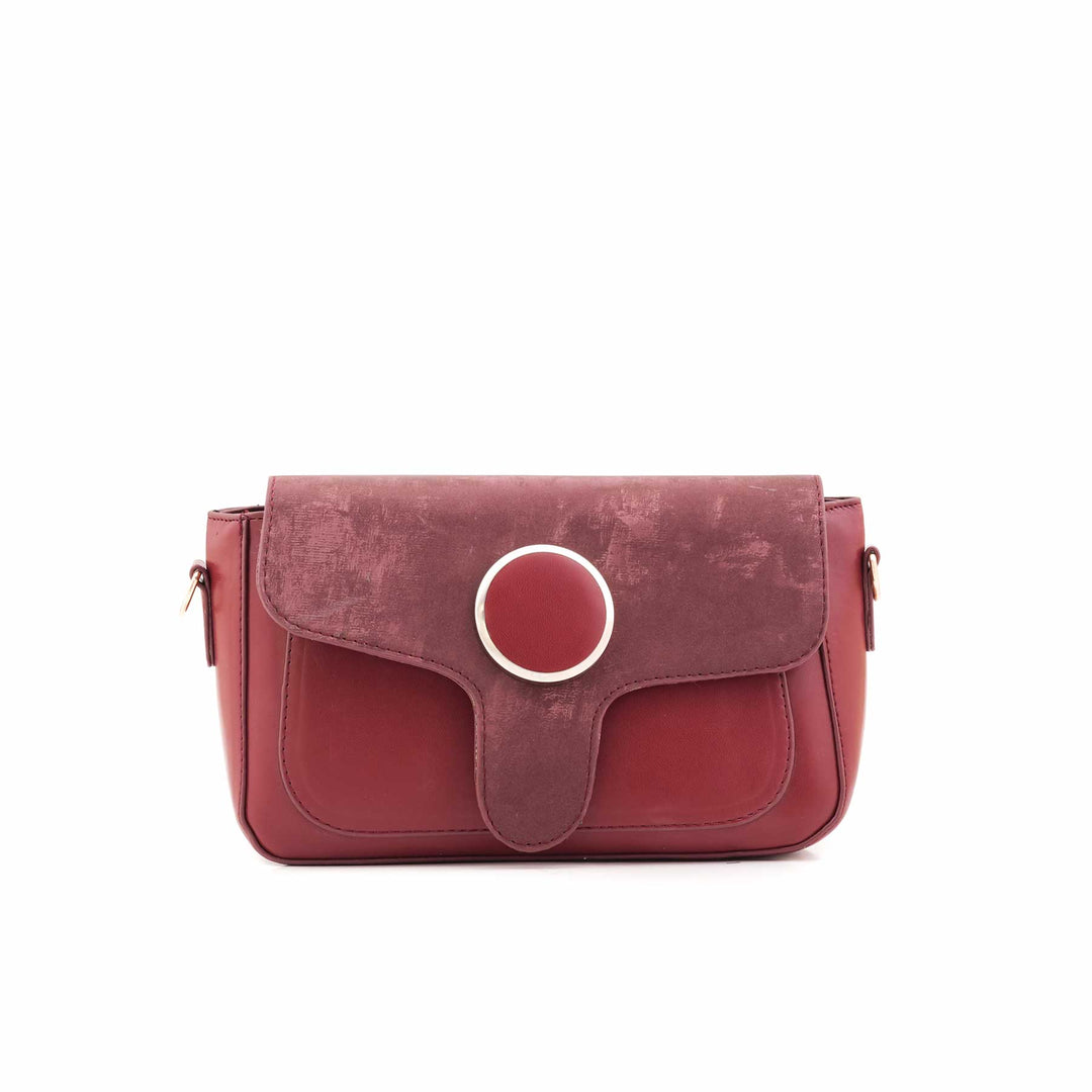 Maroon Casual Shoulder Bag For Ladies P55868
